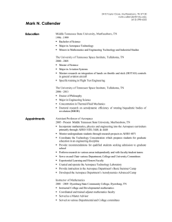 Curriculum Vitae - Middle Tennessee State University