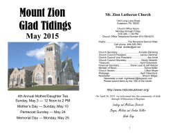 Mount Zion Glad Tidings - Mt. Zion Evangelical Lutheran Church