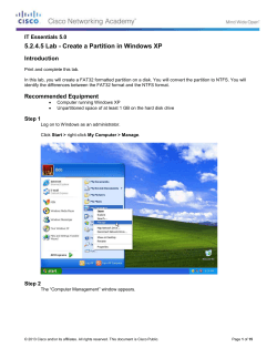 5.2.4.5 Lab - Create a Partition in Windows XP