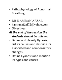 â¢ Pathophysiology of Abnormal Breathing â¢ DR KAMRAN AFZAL