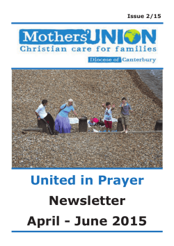 United in Prayer Newsletter April - June 2015