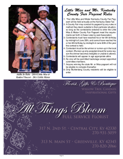 Little Mr and Miss Pageant Rules