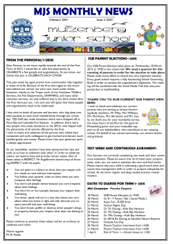 Newsletter No 2 2015 - Muizenberg Junior School