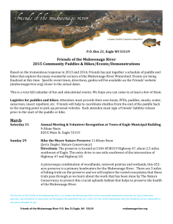 Friends of the Mukwonago River 2015 Community Paddles & Hikes