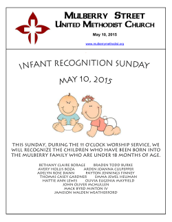 May 10, 2015 - Mulberry Street United Methodist Church