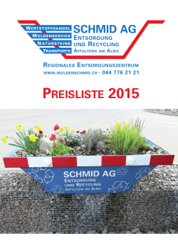 Preisliste 2015 - muldenschmid.ch