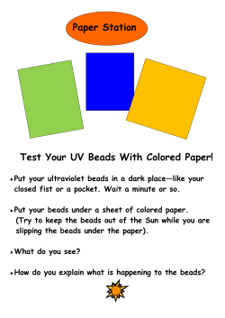 Test Your UV Beads With Colored Paper! Paper Station