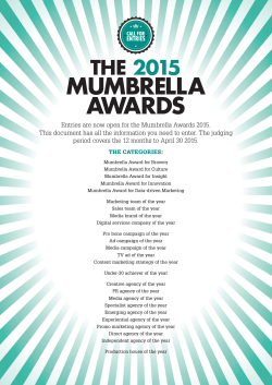 categories - The Mumbrella Awards