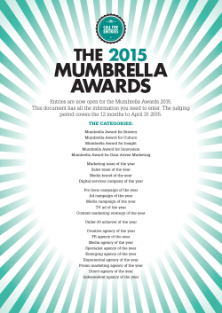 categories - The Mumbrella Awards