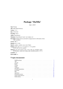 Manual in PDF - MuMIn