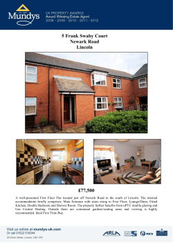 Â£77,500 5 Frank Swaby Court Newark Road Lincoln