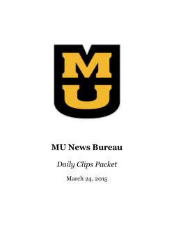March 24, 2015 - MU News Bureau