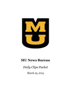 March 25, 2015 - MU News Bureau