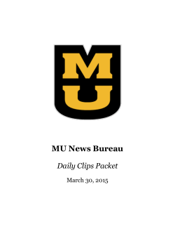 March 30, 2015 - MU News Bureau