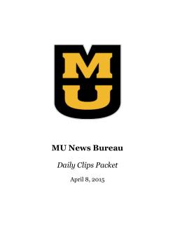 April 8, 2015 - MU News Bureau