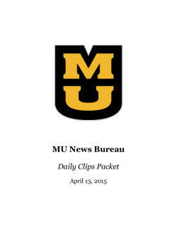 April 13, 2015 - MU News Bureau
