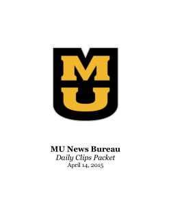 April 14, 2015 - MU News Bureau
