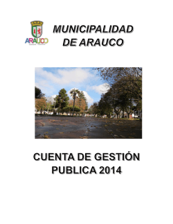gestiÃ³n pÃºblica 2014 - Ilustre Municipalidad de Arauco