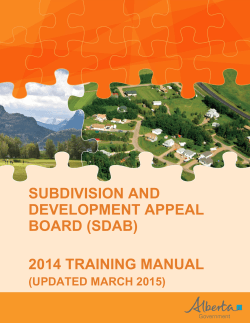 Subdivision and Development Appeal Board Manual