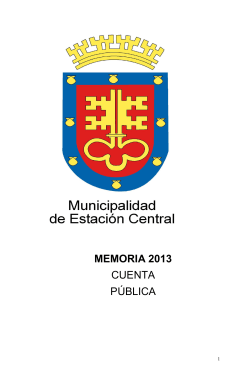 MEMORIA 2013 CUENTA PÃBLICA - Municipalidad de EstaciÃ³n