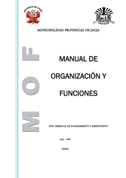 Manual de organizaciÃ³n y funciones II