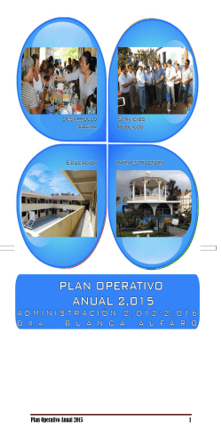 Plan Operativo Anual 2015 - Municipalidad de Masagua