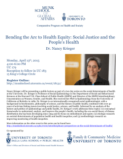 Bending the Arc to Health Equity: Social Justice and the People`s