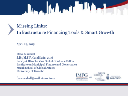 Mi$$ing Links: Infrastructure Financing Tools & Smart Growth