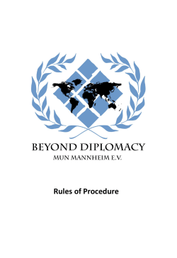 MAMUN Rules of Procedure - Model United Nations Mannheim eV