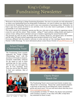 Fundraising Newsletter - King`s College Murcia