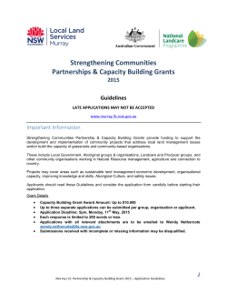 Strengthening Communities Partnerships and Capacity Building