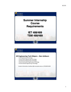 Internship Course Requirements