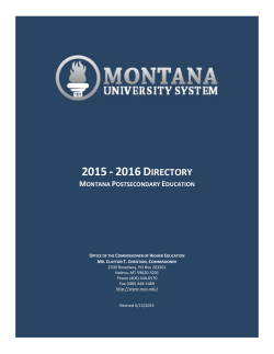 2014-2015 D - Montana University System