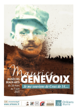 Programme autour de l`exposition Maurice Genevoix 1279.60 ko | PDF