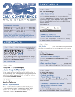 CMA CONFERENCE - Canadian Museums Association