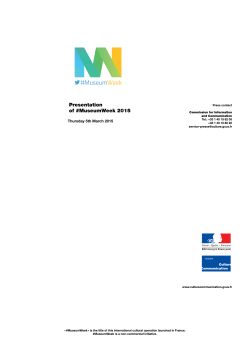 Press release - MuseumWeek 2015