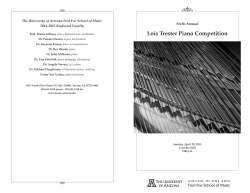 Lois Trester Piano Competition - School of Music