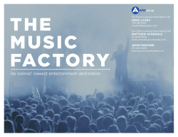 Brochure - The Music Factory
