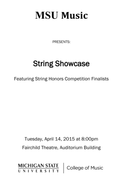 String Showcase - MSU College of Music