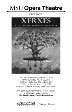 Xerxes by Handel - MSU College of Music