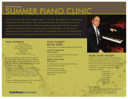 summer piano clinic - the Music Department at USU