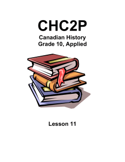 CHC2P Unit 3 - Fort Frances High School