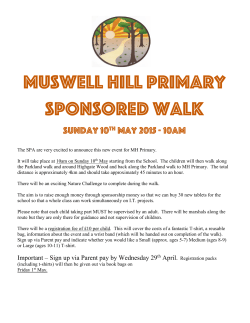 MUSWELL HILL PRIMARy SPONSORED WALK