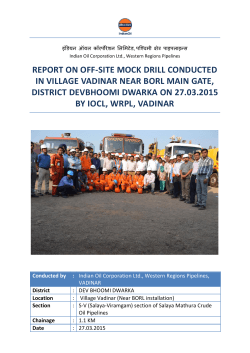 REPORT ON OFF-SITE MOCK DRILL CONDUCTED IN VILLAGE