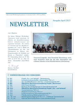Newsletter April 2015 - BÃ¤derverband Mecklenburg