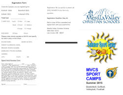 MVCS SPORT CAMPS - Mesilla Valley Christian Schools