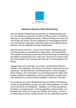Auslobung - Ministerium fÃ¼r Verkehr und Infrastruktur Baden