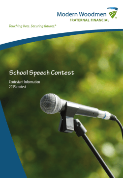 School Speech Contest - Youth Educational Programs
