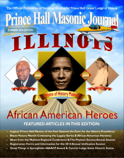 Prince Hall Masonic JournalâThe Official Publication of the Most