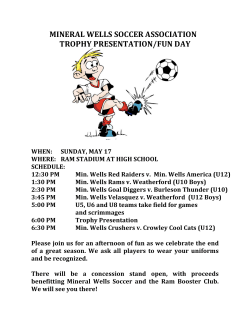 Trophy Day Flyer - Mineral Wells Soccer Association